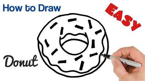 How To Draw A Donut Easy Art Tutorial Youtube