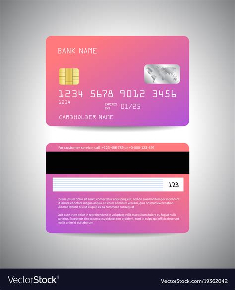 This hologram is a security feature meant to prevent the card from being physically copied. Credit cards with pink gradient holographic design