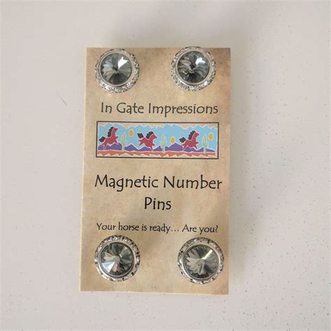Black Diamond Magnetic Number Pins Horse Show Number Magnets Rivoli