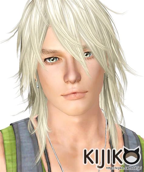 Shaggy Hair Longhair Version For Male Kijiko Sims Hair Hairstyle