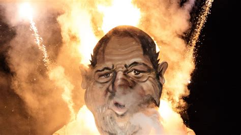Bonfire Of The Effigies Weinstein Goes Up In Flames Uk News Sky News