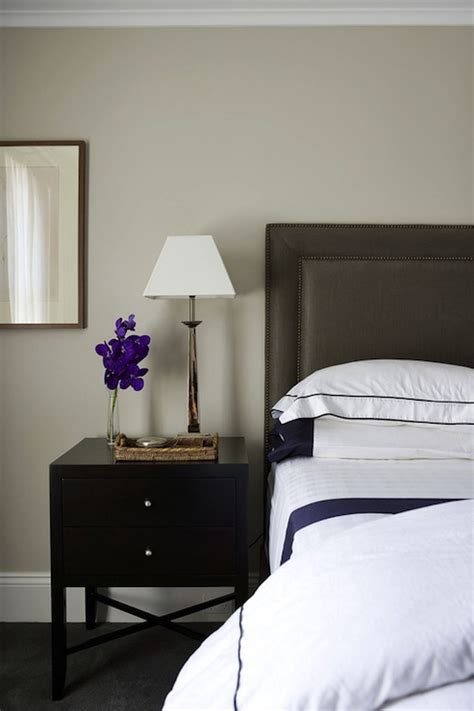 Dark Grey Headboard Bedroom Ideas Modern Glam Bedroom With Gray