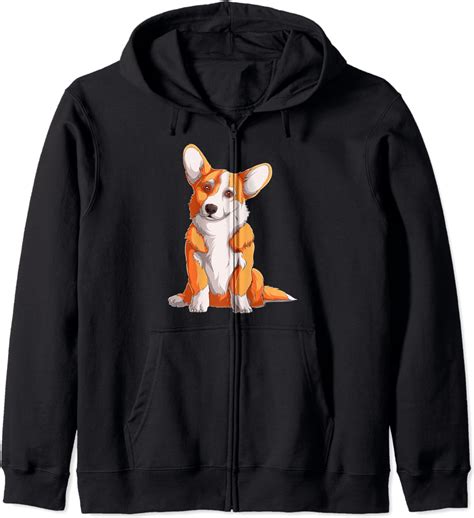Corgi Puppy Owner Realistic Corgi Dog Or Puppy Cute Design Zip Hoodie
