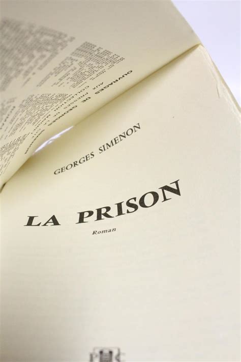 La Prison De SIMENON Georges Couverture Souple 1968 Librairie Le