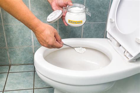 Don't get too aggressive here or you'll scuff up the stool and spend the next couple of hours polishing out the scratches with powdered cleanser. How to Unclog a Toilet With Baking Soda - SwankyDen.com
