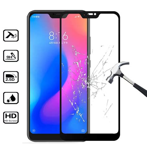 25d 9h Explosion Proof Tempered Glass Protective For Xiaomi Mi A2 Lite Full Cover Mobile Phone