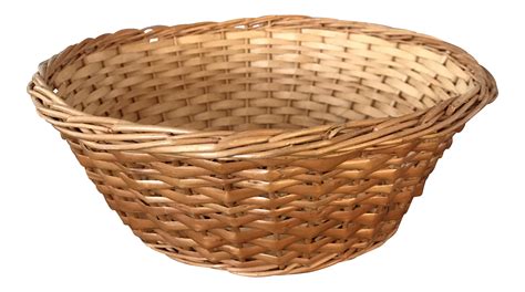 Small Woven Round Basket | Chairish