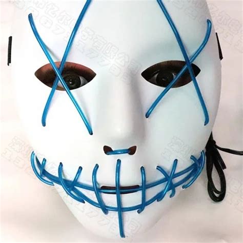 Halloween Mask Led Masks Glow Scary Mask Cosplay For Festival Music