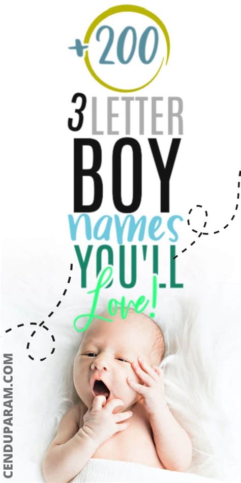 Three Letter Boy Names With Meanings Cenzerely Yours