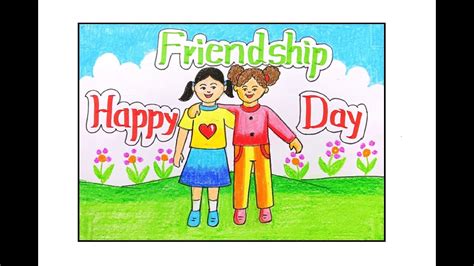 Bff Drawing Easy How To Draw Best Friends Forever Easy Step By Step Friendship Day Drawing Youtube