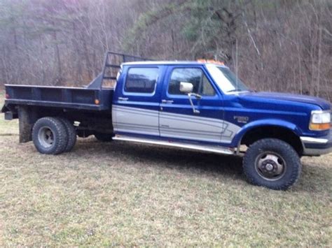 1996 Ford F 350 Dually 4x4 73 Powerstroke Diesel Obs Crew Cab Long Bed