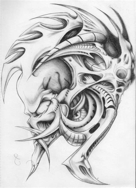 Maybe you would like to learn more about one of these? Design Biomechanical Tattoo Drawing - Best Tattoo Ideas