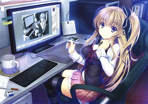 Fondos De Pantalla Anime Chicas Anime Computadora Máquina Captura