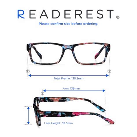 Readerest Floral Blue Light Blocking Reading Glasses 175