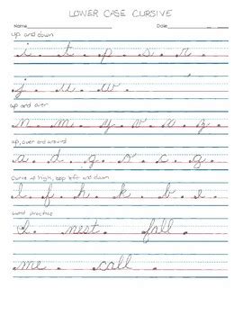 Hot on the heels of the latest higgs boson development, leading graphologists are in a frenzy to confirm a new hypothesis set forth by one twitterer: Lower Case Cursive Letter Practice by Stephanie Jenkins | TpT