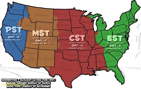 Us Map With States And Time Zones Printable Printable Maps