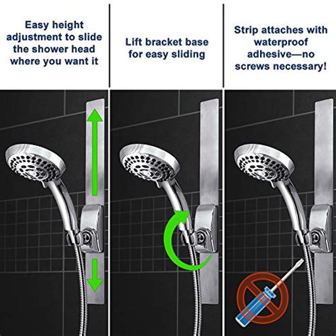 Waterpik Adjustable Height Magnetic Slide Bar Shower Head Chrome Vss