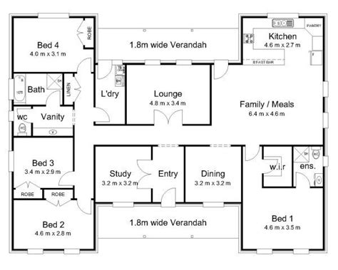 7.5m u shaped kitchen, l shaped couch space, shower over bath. The Darling « Australian House Plans | House plans australia, Australian house plans, Colonial ...