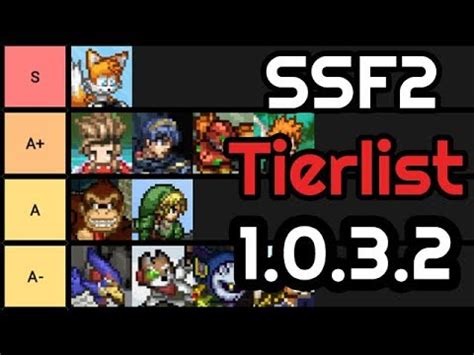 Let us know in the comment if you know of some the better tier champs to rank if you haven't got. My Thoughts on the New SSF2 Tierlist 1.0.3.2! (Not my tierlist) - YouTube