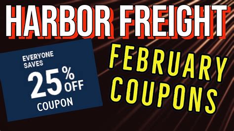 harbor freight coupons february 2022 plus 25 off coupon no exclusions and dollar days savings