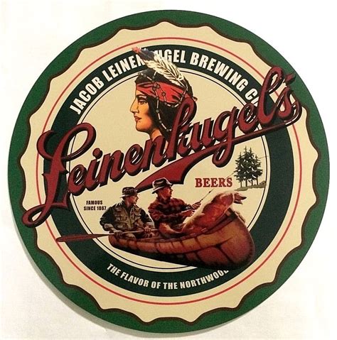 Leinenkugel's Brewing Company 14" Round Metal Sign | Beer signs, Man