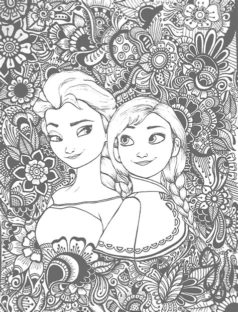 High quality free printable coloring, drawing, painting pages here for boys, girls, children. Frozen Coloring Page for Adults | Free disney coloring ...