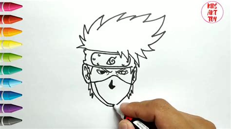 Very Easy How To Draw Naruto Face Drawing And Coloring