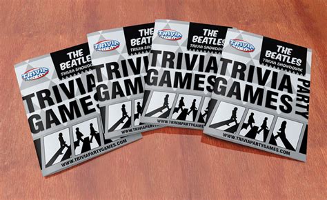 The Beatles Music Trivia Party Game Booklet Trivia Party Games