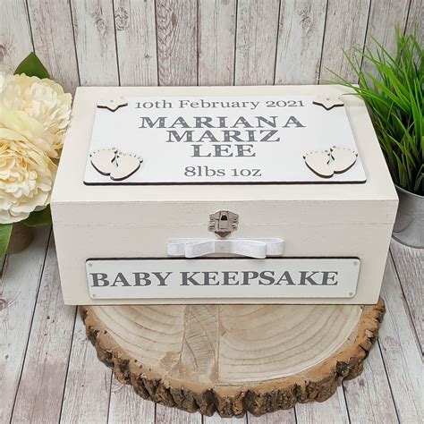 Personalised Baby Keepsake Box New Baby Girl Keepsake Box Etsy