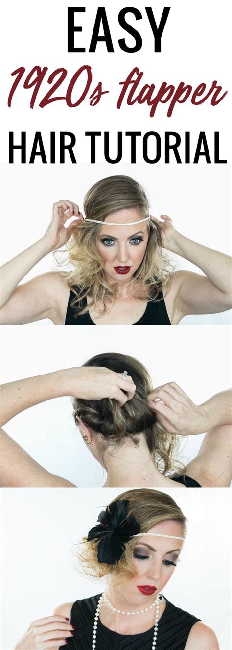 Easy Halloween Hair Tutorial 1920s Flapper Gatsby Hairstyles For