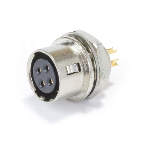 Hr10a Male 4 Pin Lockable Connector Female Plug Gold Plated Ø11mm