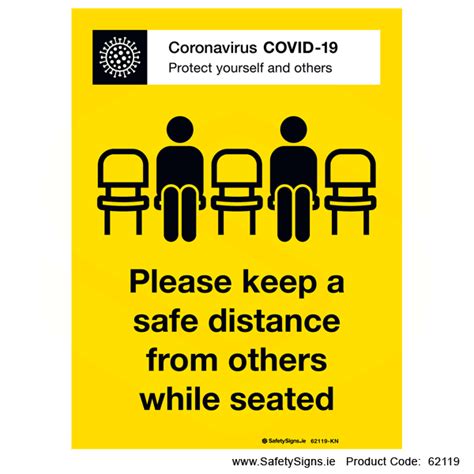 Covid 19 Keep Safe Distance While Seated 62119