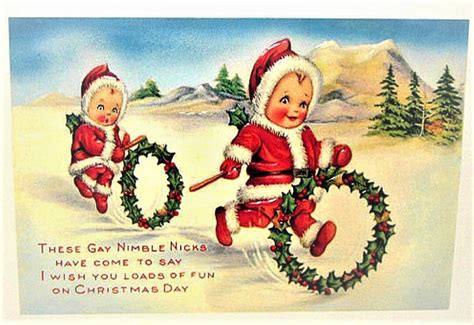 Gay Nimble Nick Christmas Postcard Retro 1917 Illustration Etsy