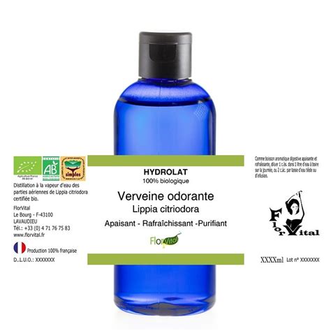 Hydrolat De Verveine Odorante Eau Florale De Verveine Odorante Bio