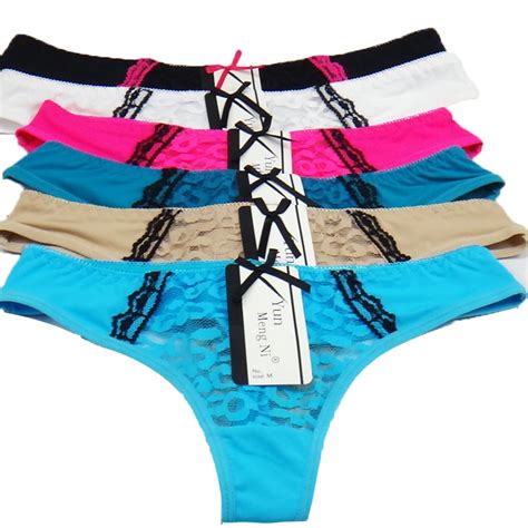 Pack Of 12 Sheer Laced Thong Lady Panties Sexy Women Underwear Lady G String Women T Back Sexy