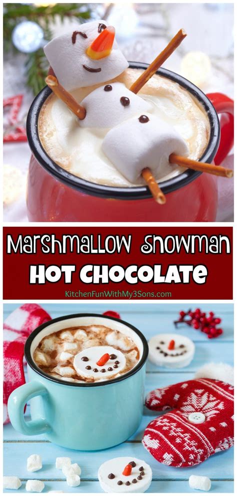 Christmas Marshmallow Snowman Hot Chocolate Christmas Hot Chocolate Hot Chocolate Party