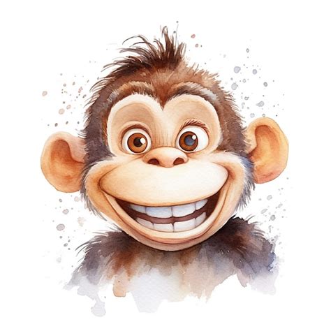 Premium Photo A Smiling Monkey With A Big Smile On His Face
