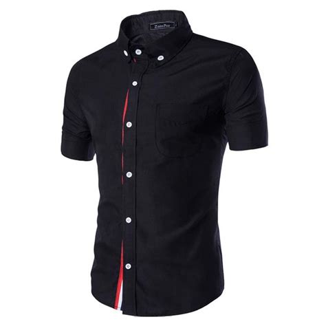 Men Shirt Designer Brand 2017 Male Short Sleeve Shirts Casual Slim Fit
