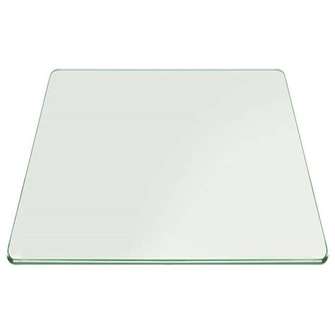 Buy Glass Table Top Square Clear Glass Tempered Pencil Polished Edges 12mm Thickness