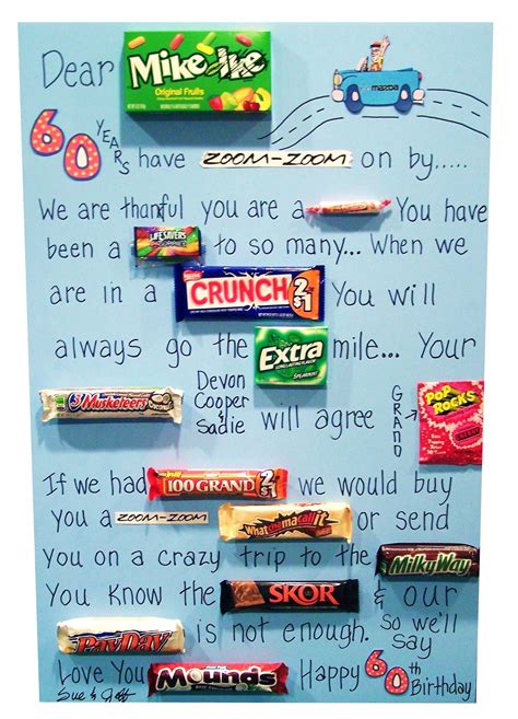 A Candy Poem I Made For A Friend Candy Poems Candy Cards Birthday