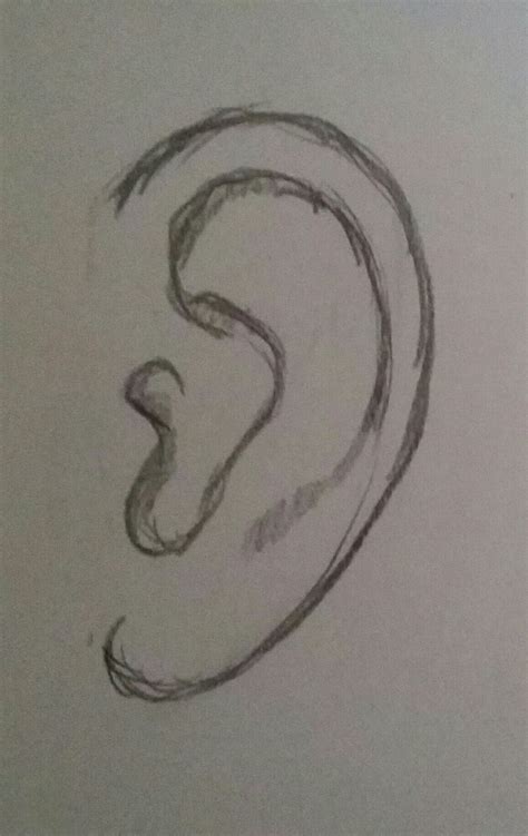 Easy Ear Pencil Drawing Рисунок носа Рисование Рисунки фигур