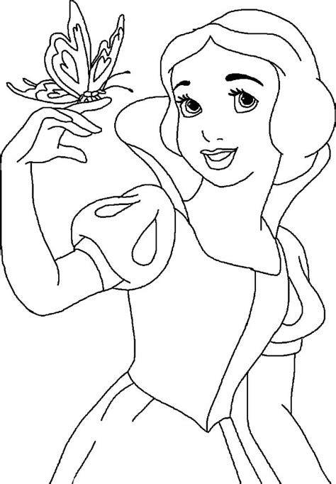 Uppercase letter b is presented for students to practice the letter. Snow White Playing With Butterfly On Disney Princesses ...