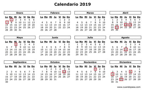 Evaluar Calendario 2019 Con Festivos En Mexico
