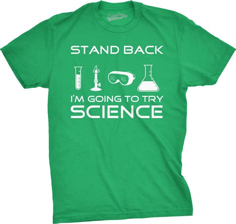 Mens Stand Back Im Going To Try Science T Shirt Funny Nerdy Tee For