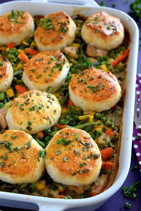 Leftover Turkey Casserole With Biscuits Lord Byron S Kitchen