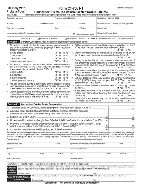 Ct Drs Ct 706 Nt 2015 Fill Out Tax Template Online Us Legal Forms