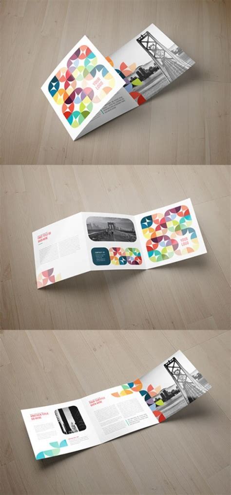 Contoh-Desain-Brosur-Lipat-3-terbaru-Square-Colorful-Circles-Pattern