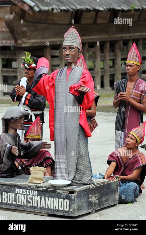 Traditional Batak Dance Performers Samosir Island Lake Toba North