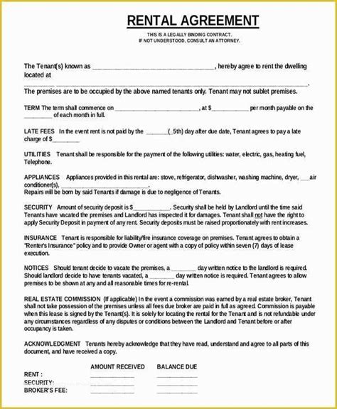 Free Florida Lease Agreement Template Of Residential Rental Agreement
