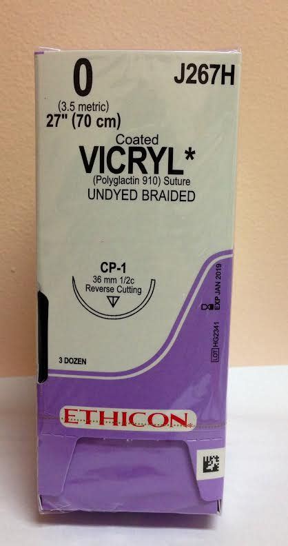 Ethicon J267h Coated Vicryl Polyglactin 910 Suture